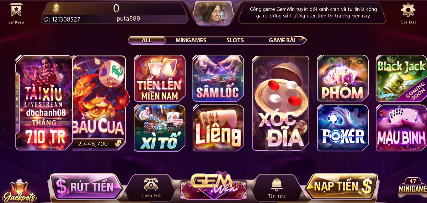 Chinh phục game bài Phỏm tại Gemwin kiếm tiền tỷ