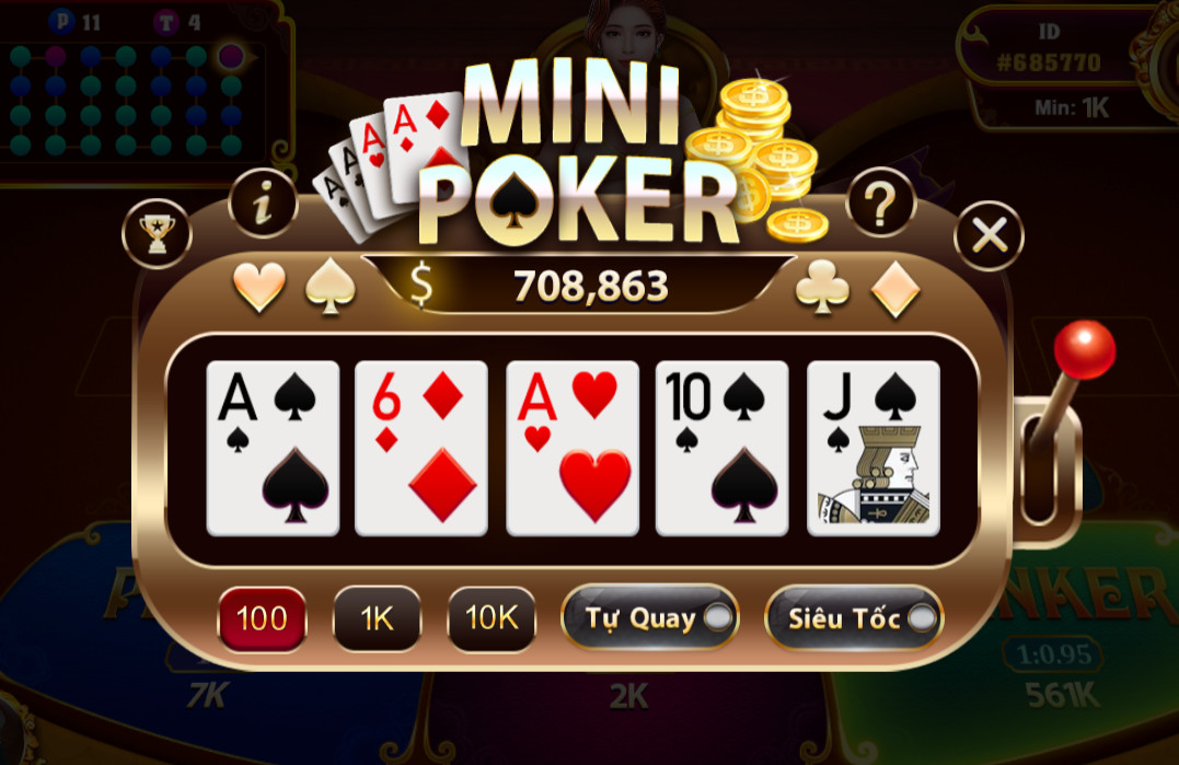 Game nổ hũ mini Poker có gì hot tại link tải gemwin