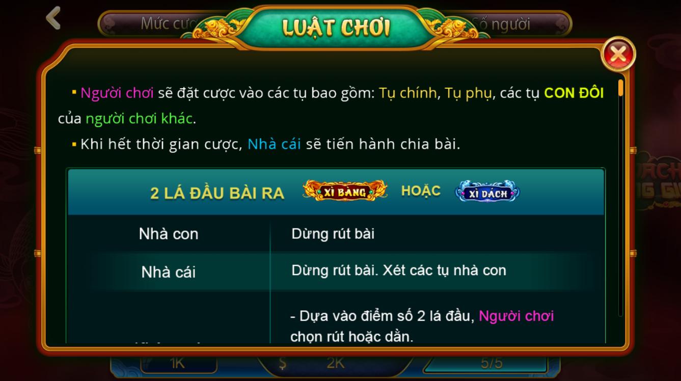 Luật lệ và quy tắc chơi game Xì Dách tại cổng giải trí Gem win