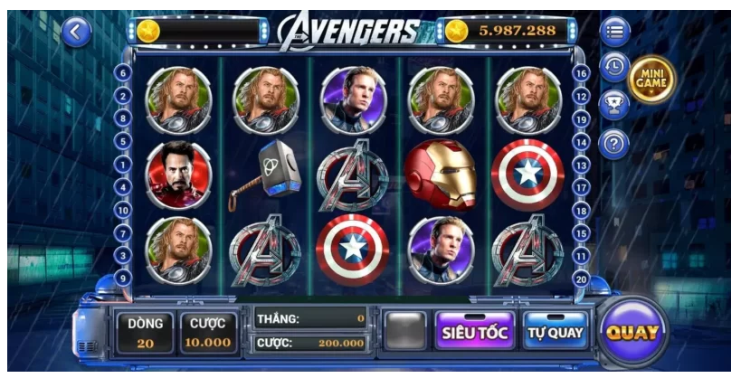 Chi tiết hướng dẫn nổ hũ Avengers đơn giản tại link tai gemwin